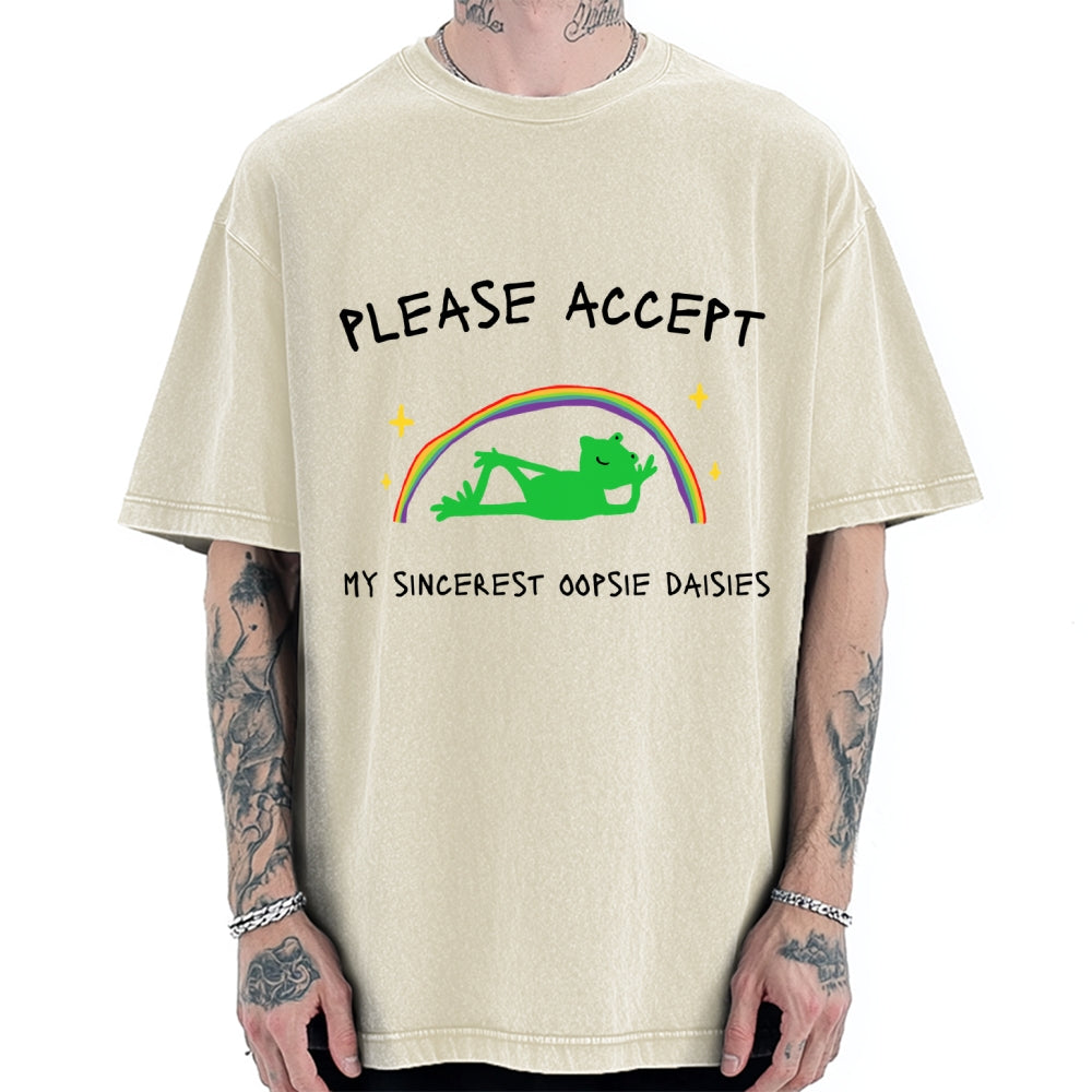 Oopsie Daisies  Funny Meme Sarcastic Humor Vintage Washed T-shirt