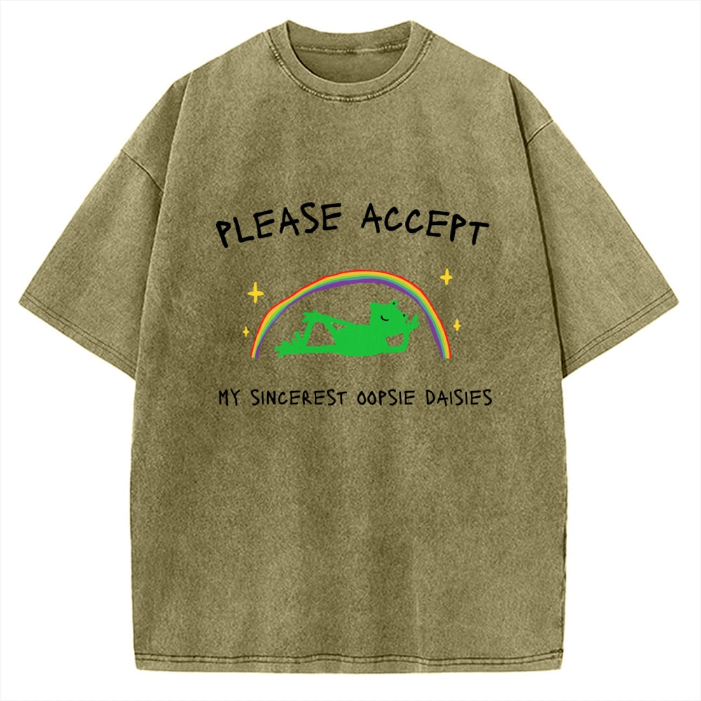 Oopsie Daisies  Funny Meme Sarcastic Humor Vintage Washed T-shirt