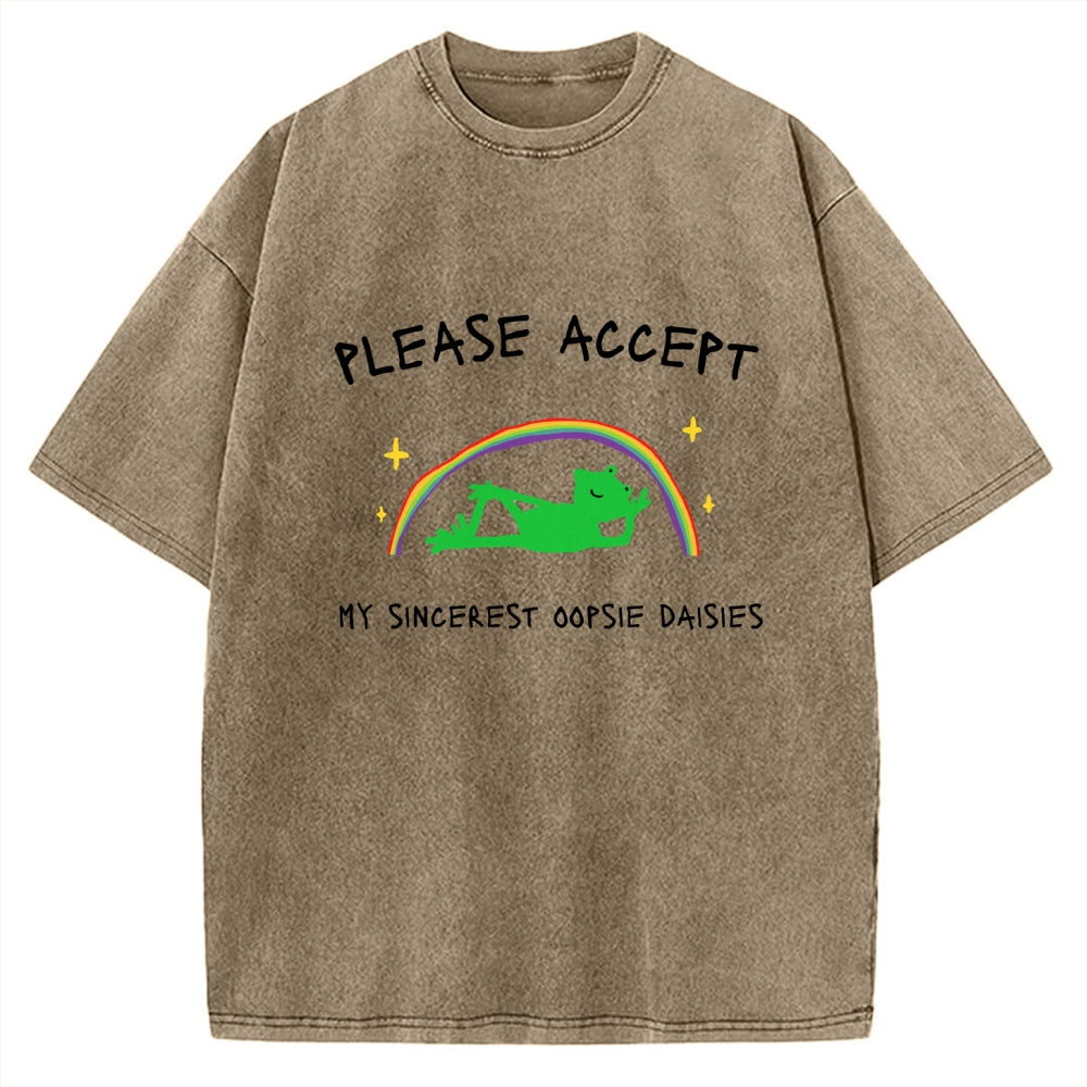 Oopsie Daisies  Funny Meme Sarcastic Humor Vintage Washed T-shirt