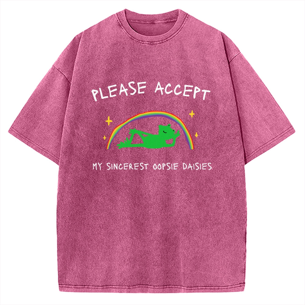 Oopsie Daisies  Funny Meme Sarcastic Humor Vintage Washed T-shirt