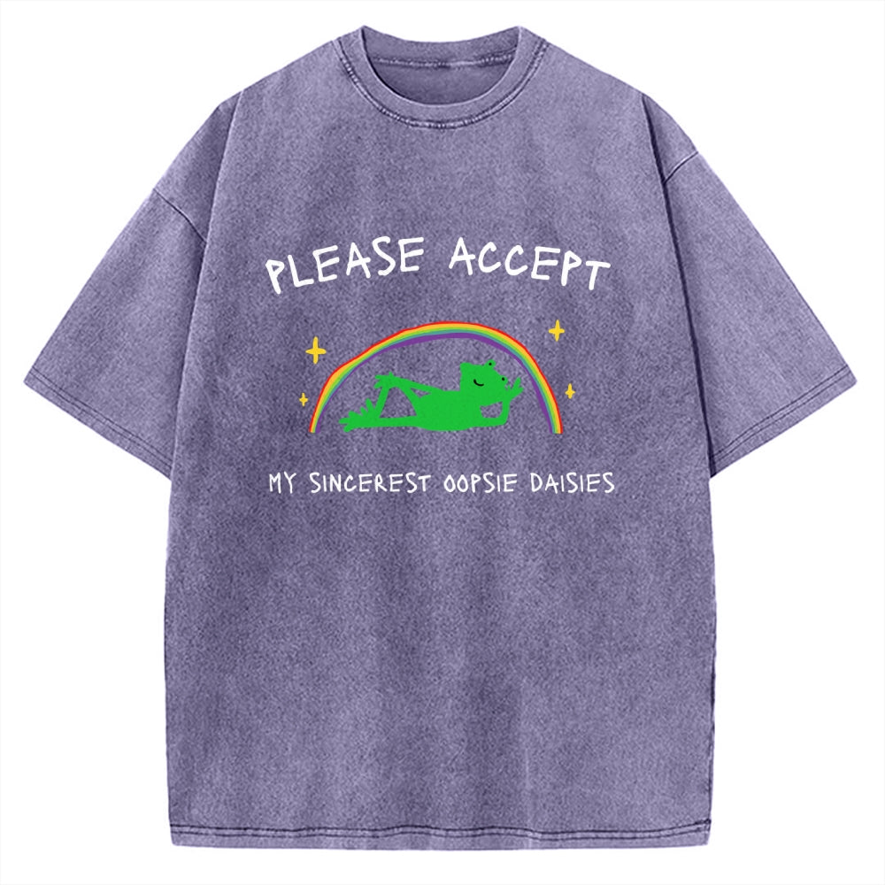 Oopsie Daisies  Funny Meme Sarcastic Humor Vintage Washed T-shirt