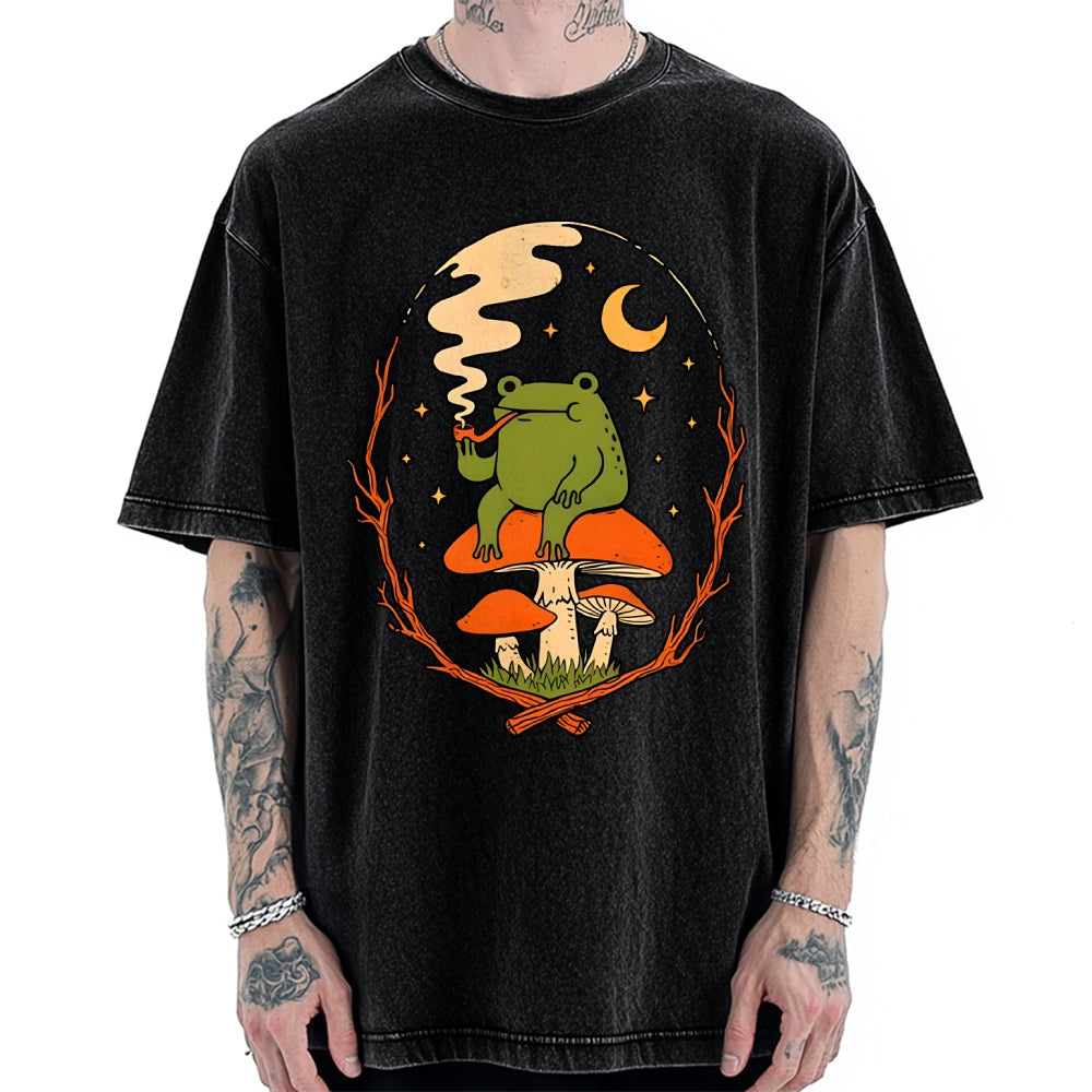 Unisex Late Night Vibes Printed Washed Tee