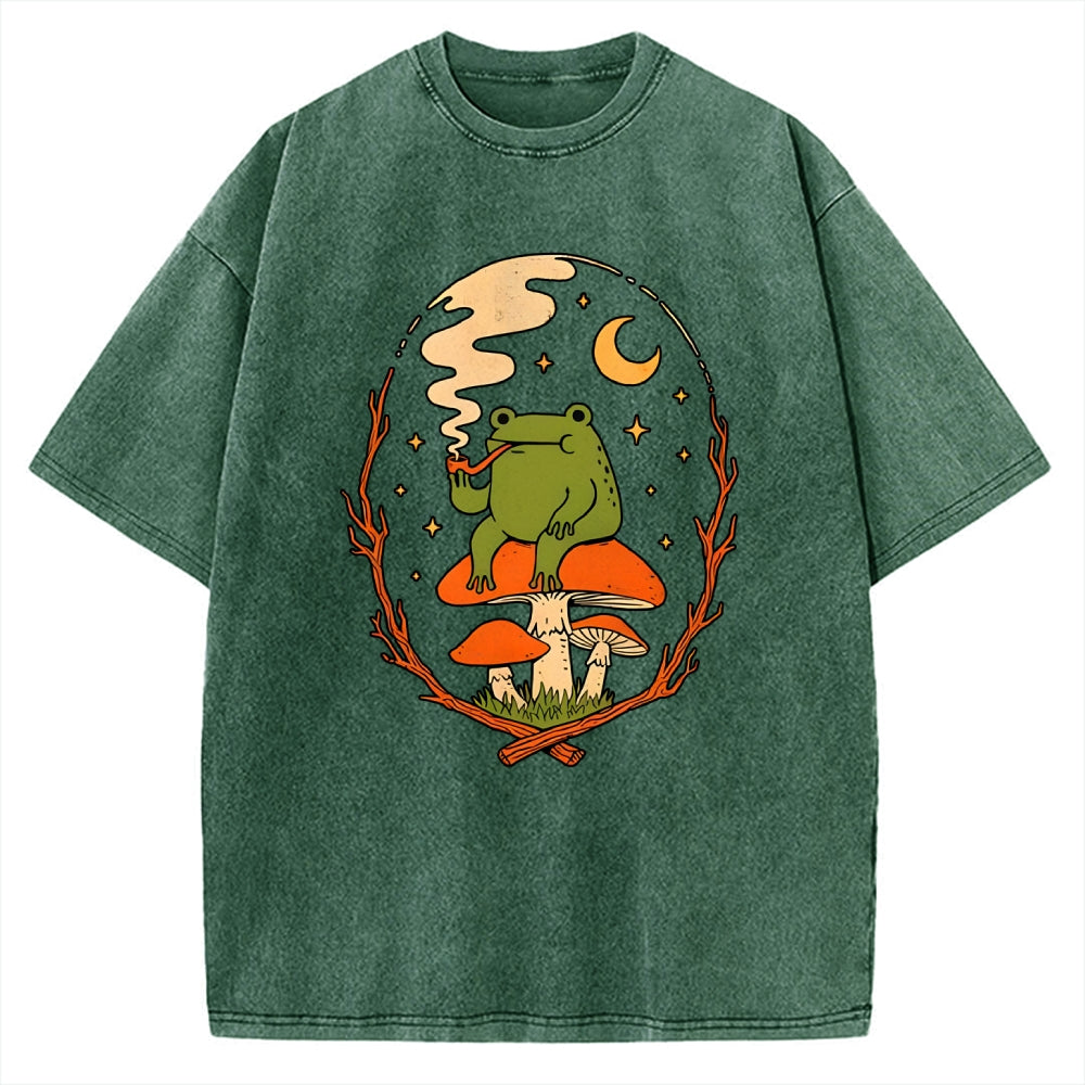Unisex Late Night Vibes Printed Washed Tee