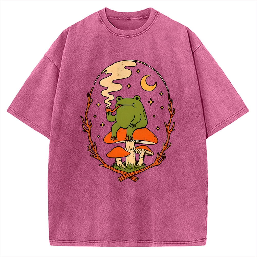 Unisex Late Night Vibes Printed Washed Tee