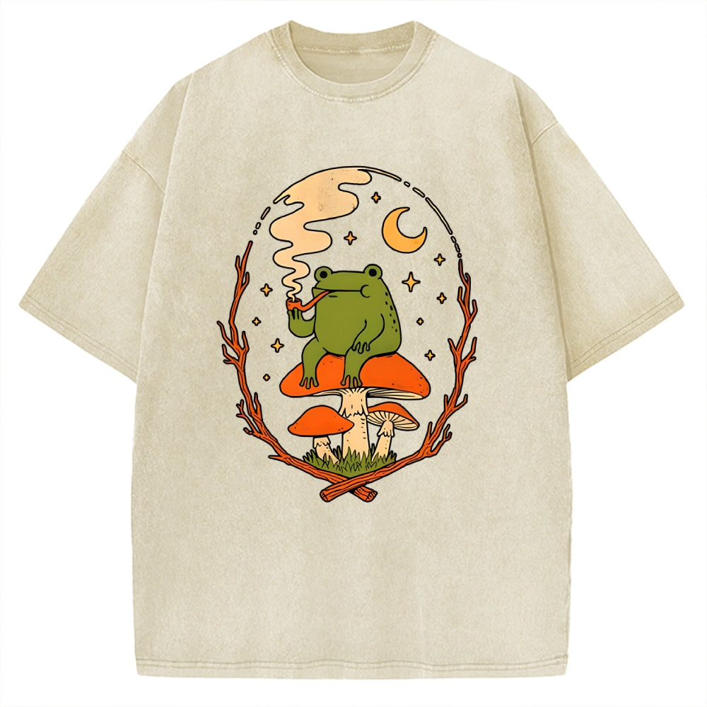 Unisex Late Night Vibes Printed Washed Tee