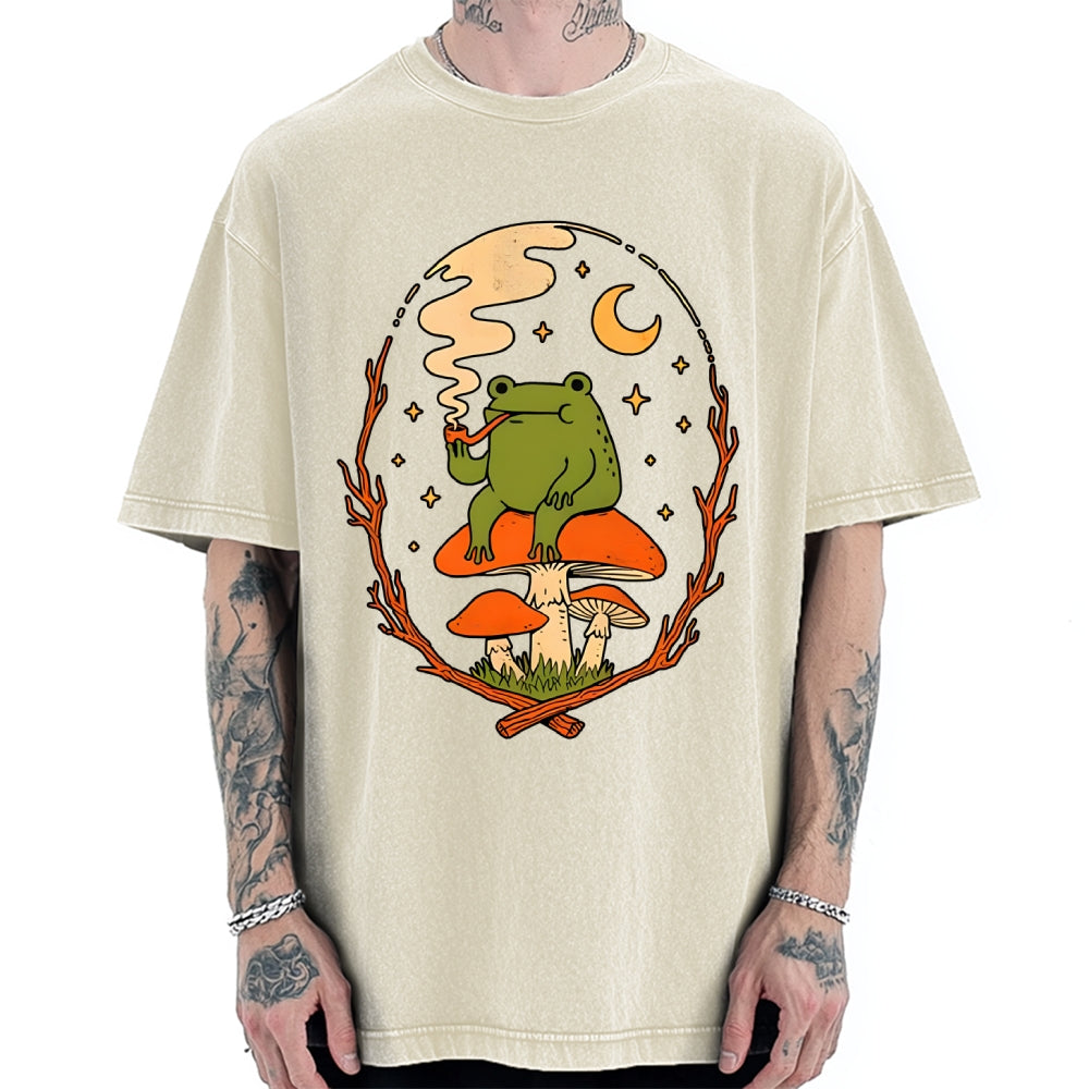 Unisex Late Night Vibes Printed Washed Tee