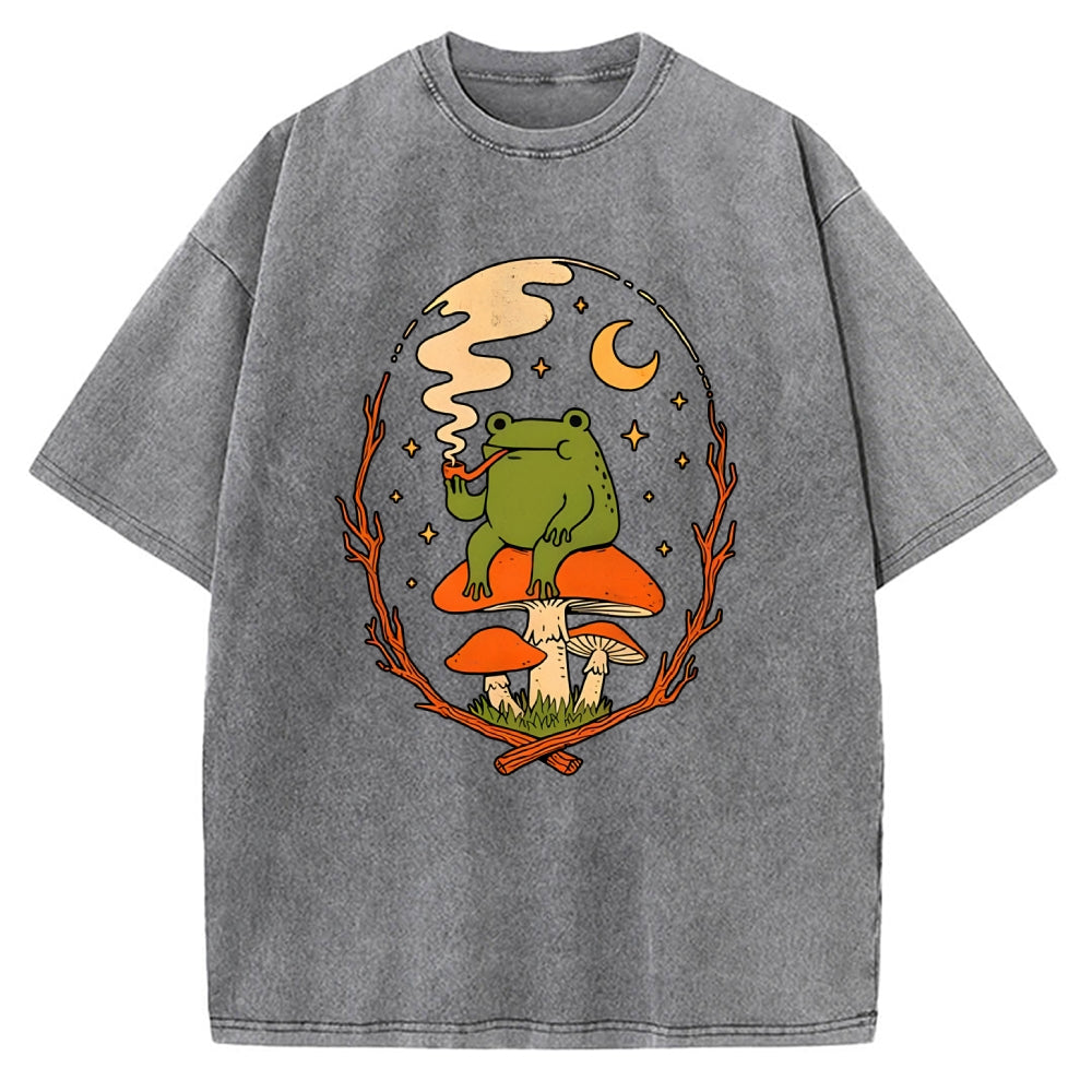 Unisex Late Night Vibes Printed Washed Tee