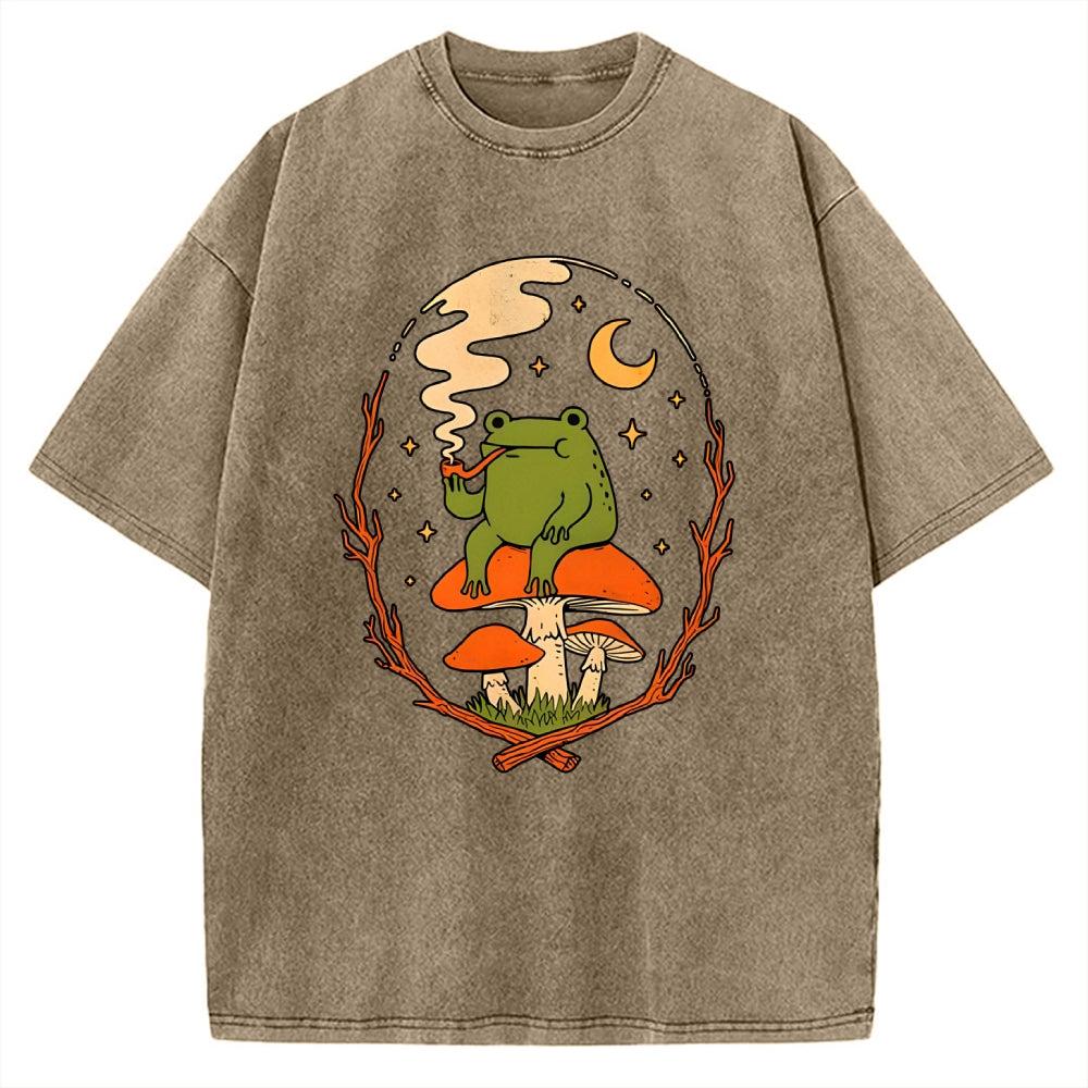 Unisex Late Night Vibes Printed Washed Tee