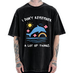 Unisex I Don't Remember Printed Washed Tee