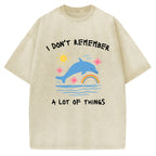 Unisex I Don't Remember Printed Washed Tee