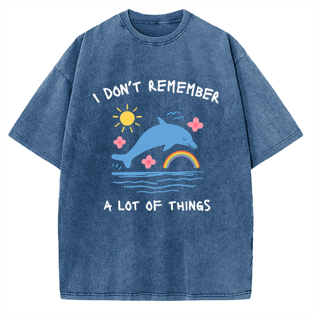Unisex I Don't Remember Printed Washed Tee