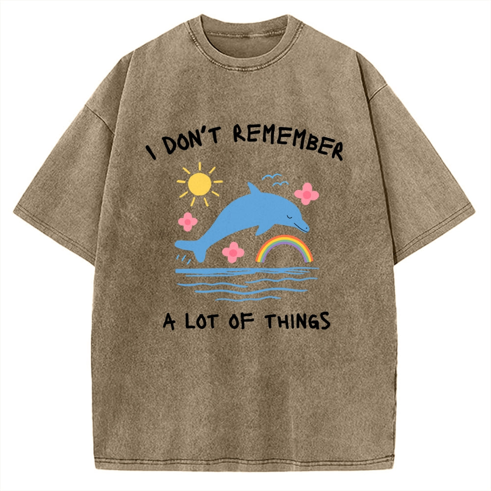 Unisex I Don't Remember Printed Washed Tee