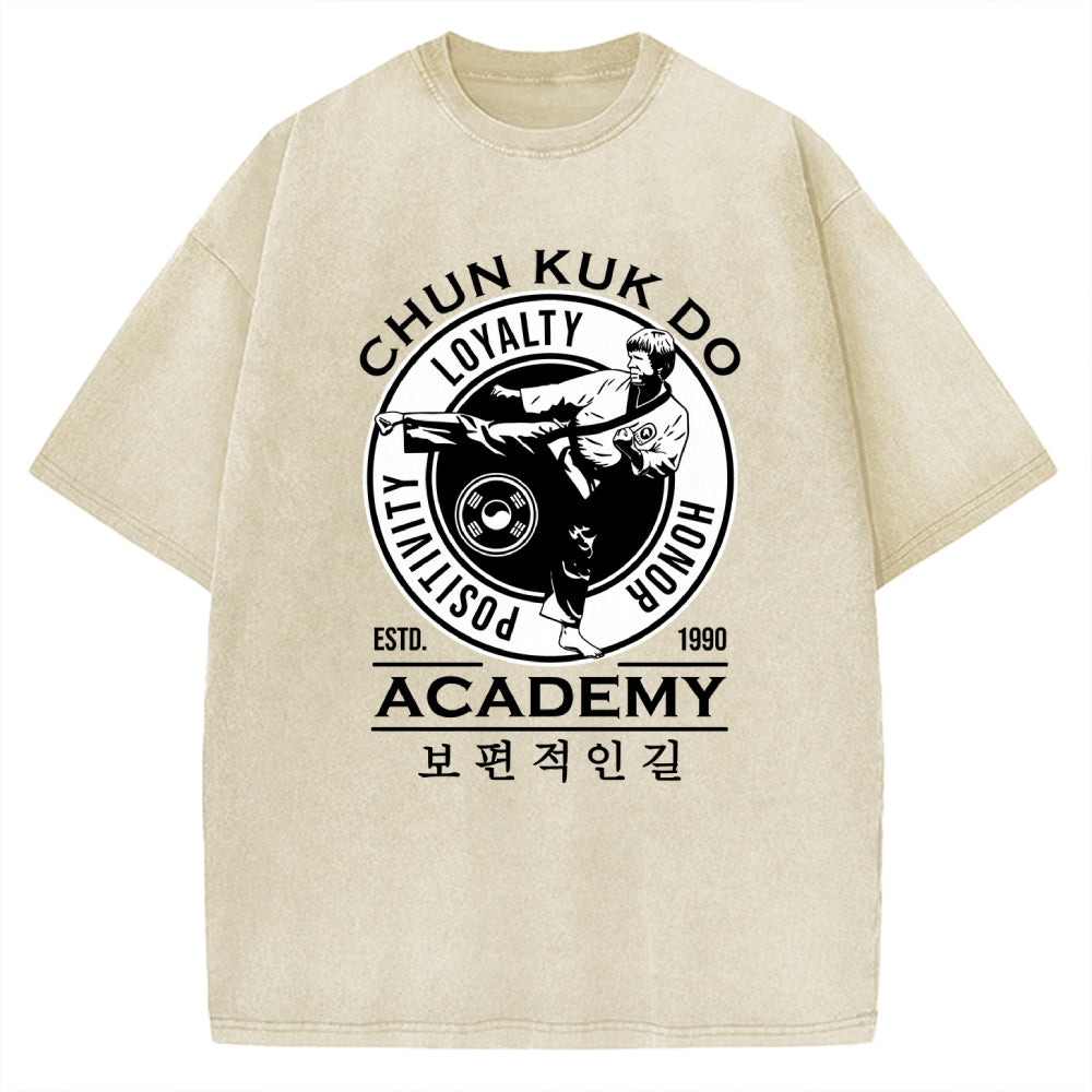 Unisex Chun Kuk Do - Martial Arts Academy Printed Washed Tee