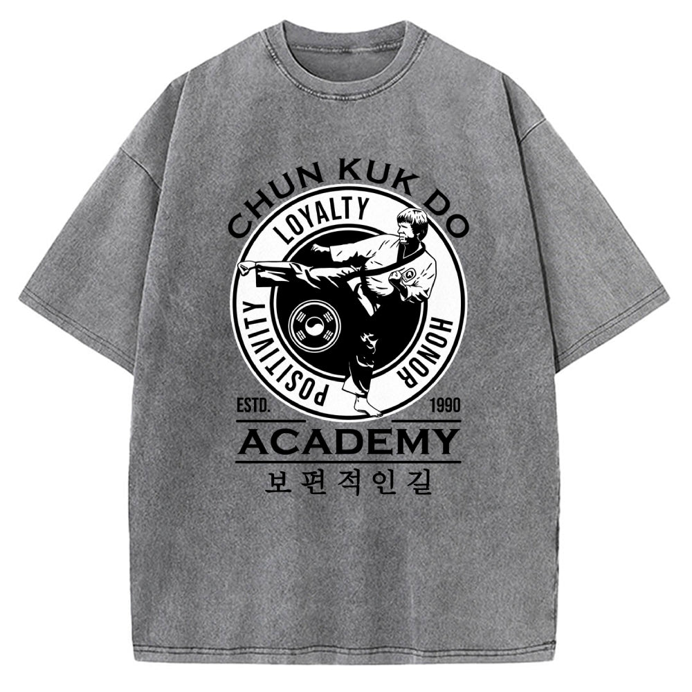 Unisex Chun Kuk Do - Martial Arts Academy Printed Washed Tee