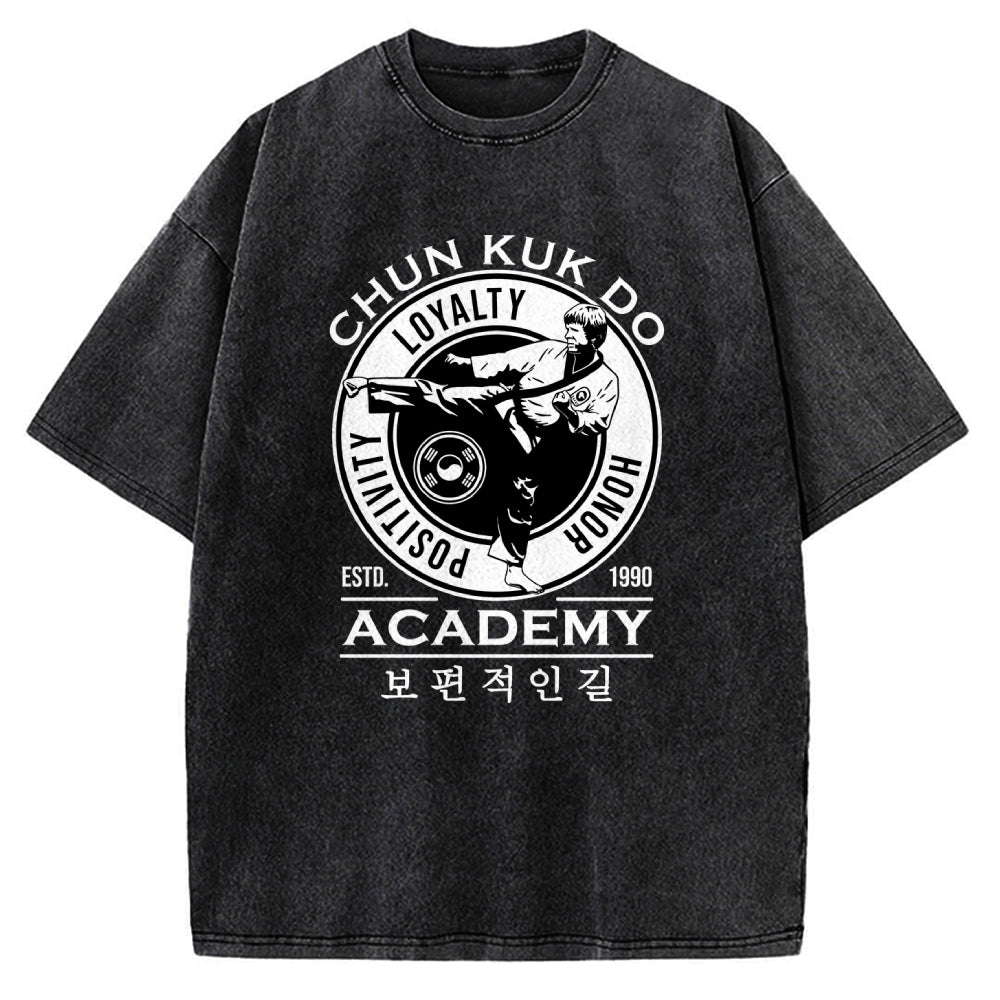 Unisex Chun Kuk Do - Martial Arts Academy Printed Washed Tee