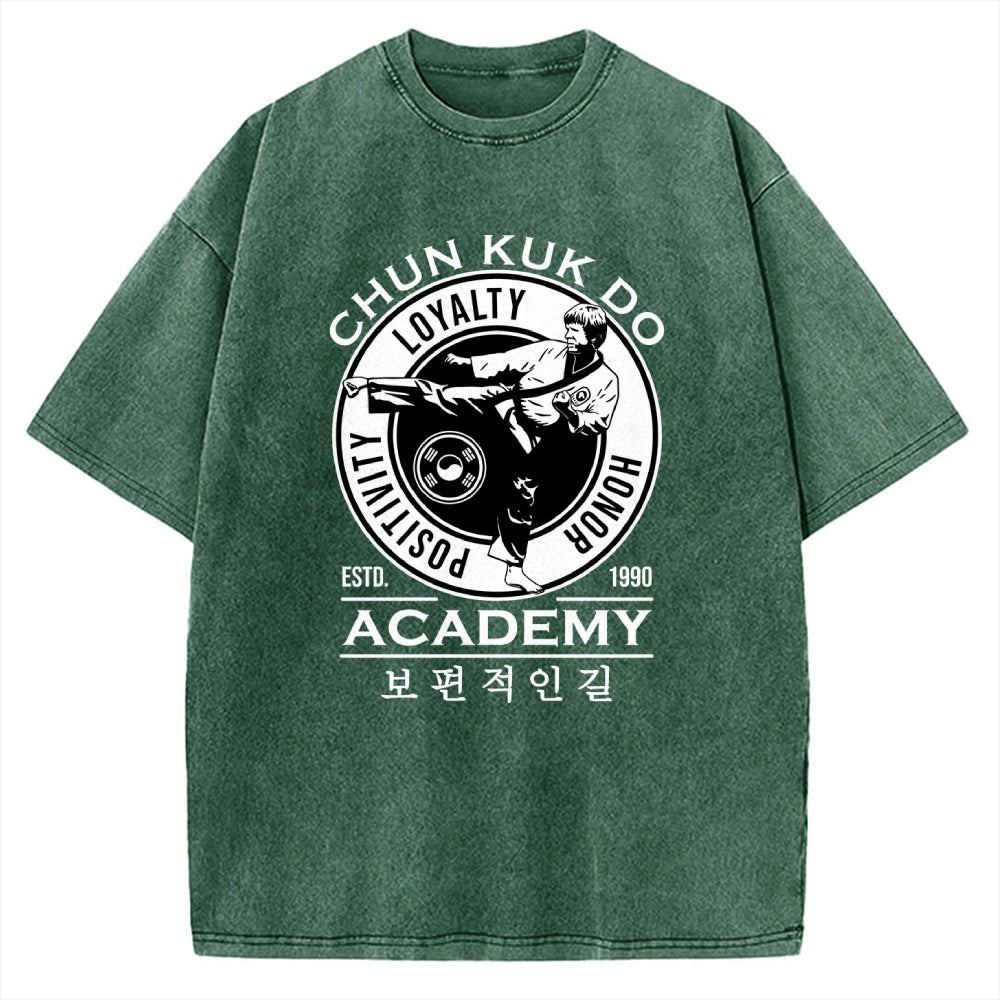 Unisex Chun Kuk Do - Martial Arts Academy Printed Washed Tee