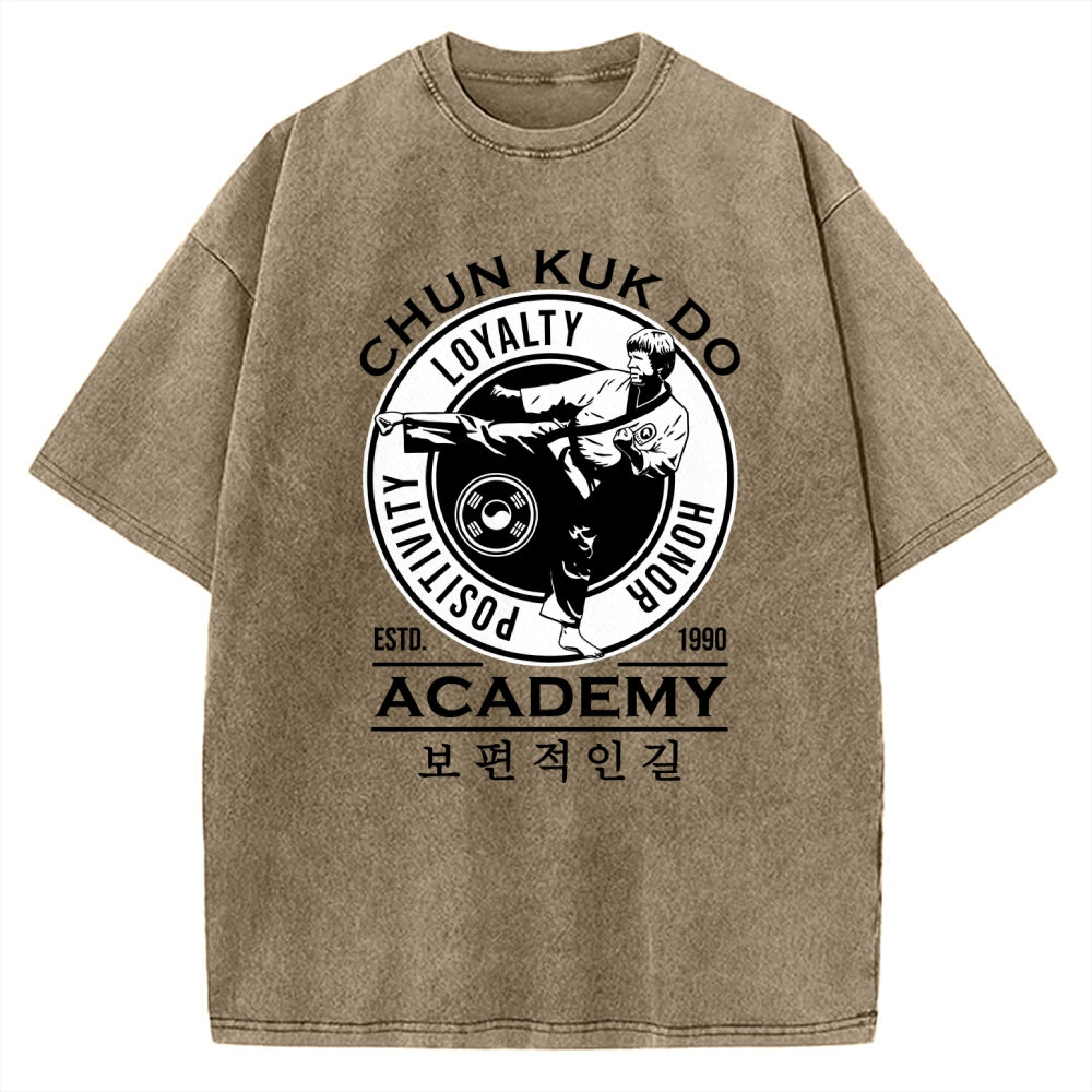 Unisex Chun Kuk Do - Martial Arts Academy Printed Washed Tee