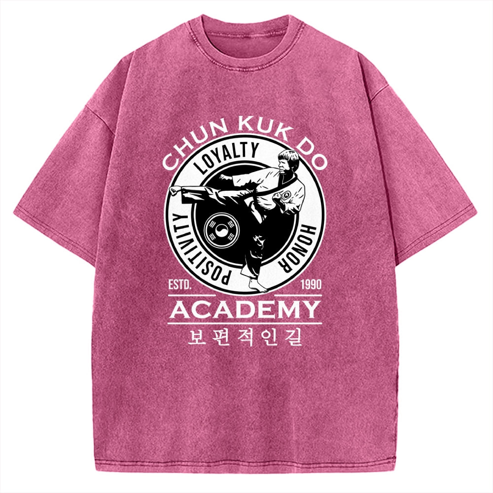 Unisex Chun Kuk Do - Martial Arts Academy Printed Washed Tee
