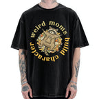 Unisex Weird Moms Build Character-Mother's Day Gift Printed Washed Tee