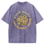 Unisex Weird Moms Build Character-Mother's Day Gift Printed Washed Tee