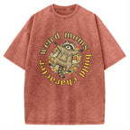 Unisex Weird Moms Build Character-Mother's Day Gift Printed Washed Tee