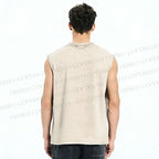 Unisex Bauhaus Library Printed Washed Tank Top