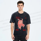 Unisex Yayoi Kusama Owl With Dots Printed Washed Tee