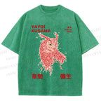 Unisex Yayoi Kusama Owl With Dots Printed Washed Tee