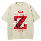 Unisex Mazinger Z Printed Washed Tee