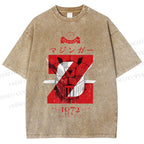Unisex Mazinger Z Printed Washed Tee