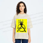 Unisex Alien Printed Washed Tee