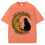 Unisex Don't Let The World Dim Your Light Printed Washed Tee