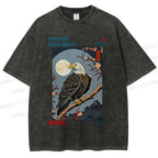 Unisex Yayoi Kusama Tokyo Mountain Eagle Printed Washed Tee