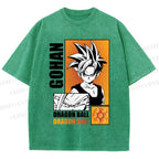 Unisex Dragon Ball Gohan Printed Washed Tee