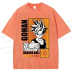 Unisex Dragon Ball Gohan Printed Washed Tee