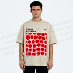 Unisex Yayoi Kusama Red Dots Printed Washed Tee