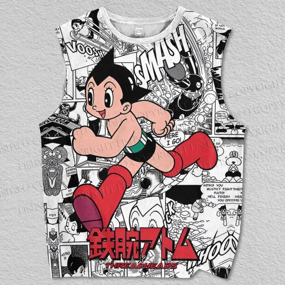 Unisex Astro Boy Manga Printed Tank Top