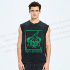 Unisex Snack Destroyer Printed Washed Tank Top