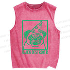 Unisex Snack Destroyer Printed Washed Tank Top
