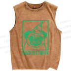 Unisex Snack Destroyer Printed Washed Tank Top
