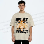 Unisex Splat Insect Bee Graphic Printed Washed Tee