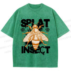 Unisex Splat Insect Bee Graphic Printed Washed Tee