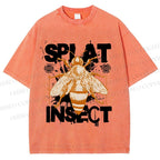Unisex Splat Insect Bee Graphic Printed Washed Tee