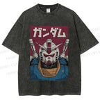 Unisex Mobile Suit Gundam Printed Washed Tee