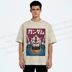 Unisex Mobile Suit Gundam Printed Washed Tee