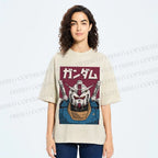 Unisex Mobile Suit Gundam Printed Washed Tee