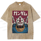 Unisex Mobile Suit Gundam Printed Washed Tee
