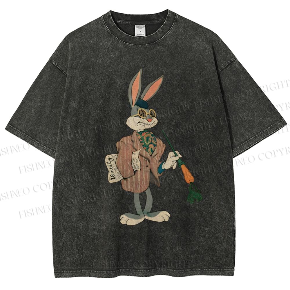 Unisex Bugs Bunny Rabbit Printed Washed Tee