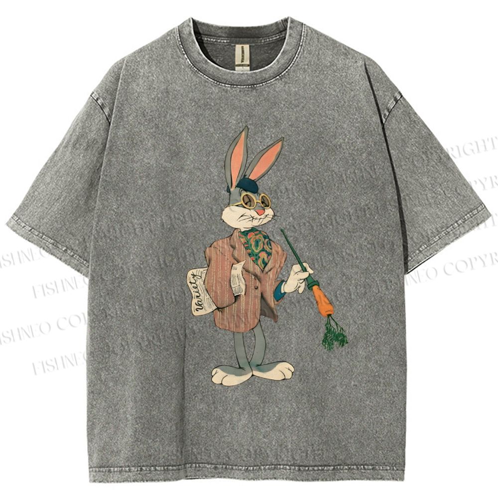 Unisex Bugs Bunny Rabbit Printed Washed Tee