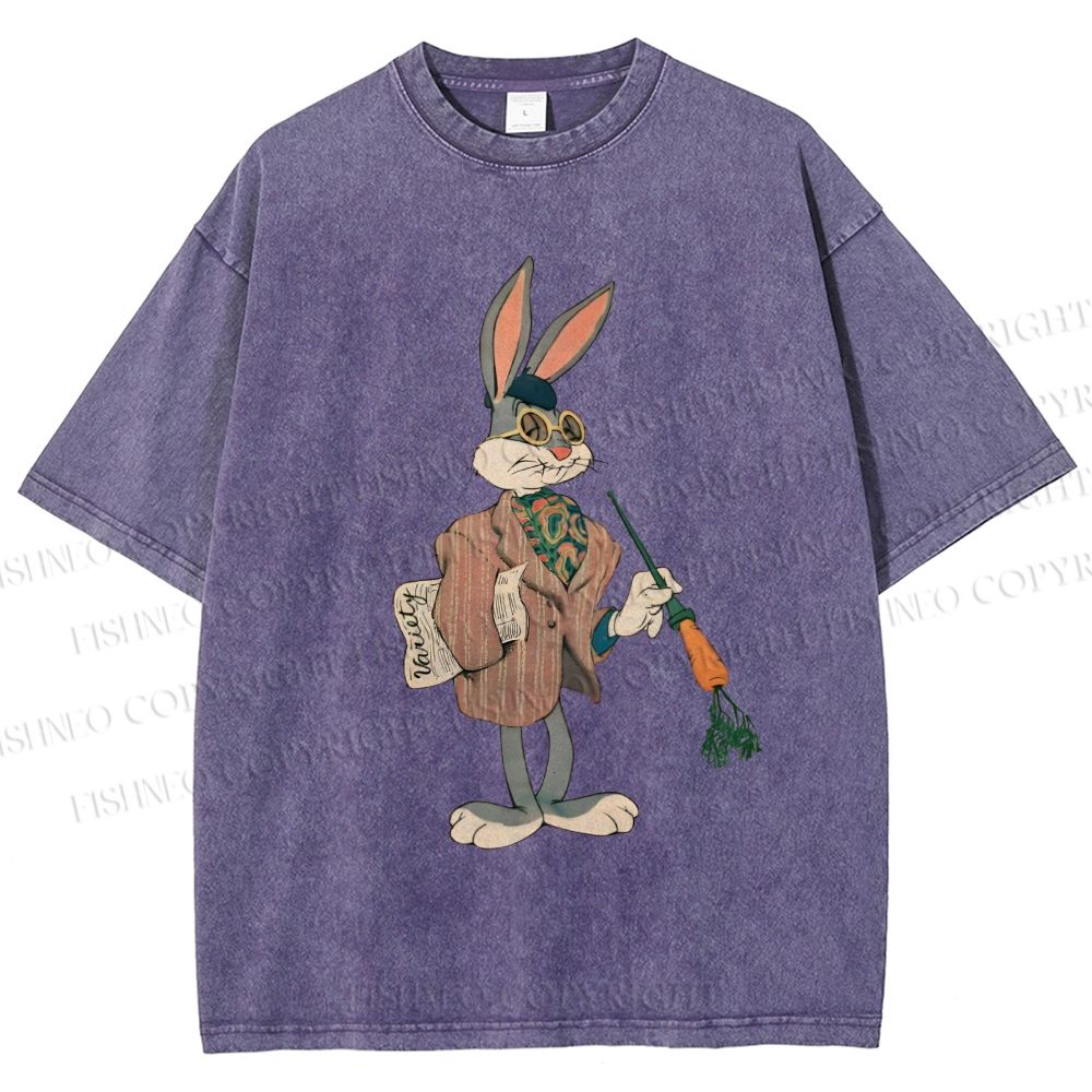 Unisex Bugs Bunny Rabbit Printed Washed Tee